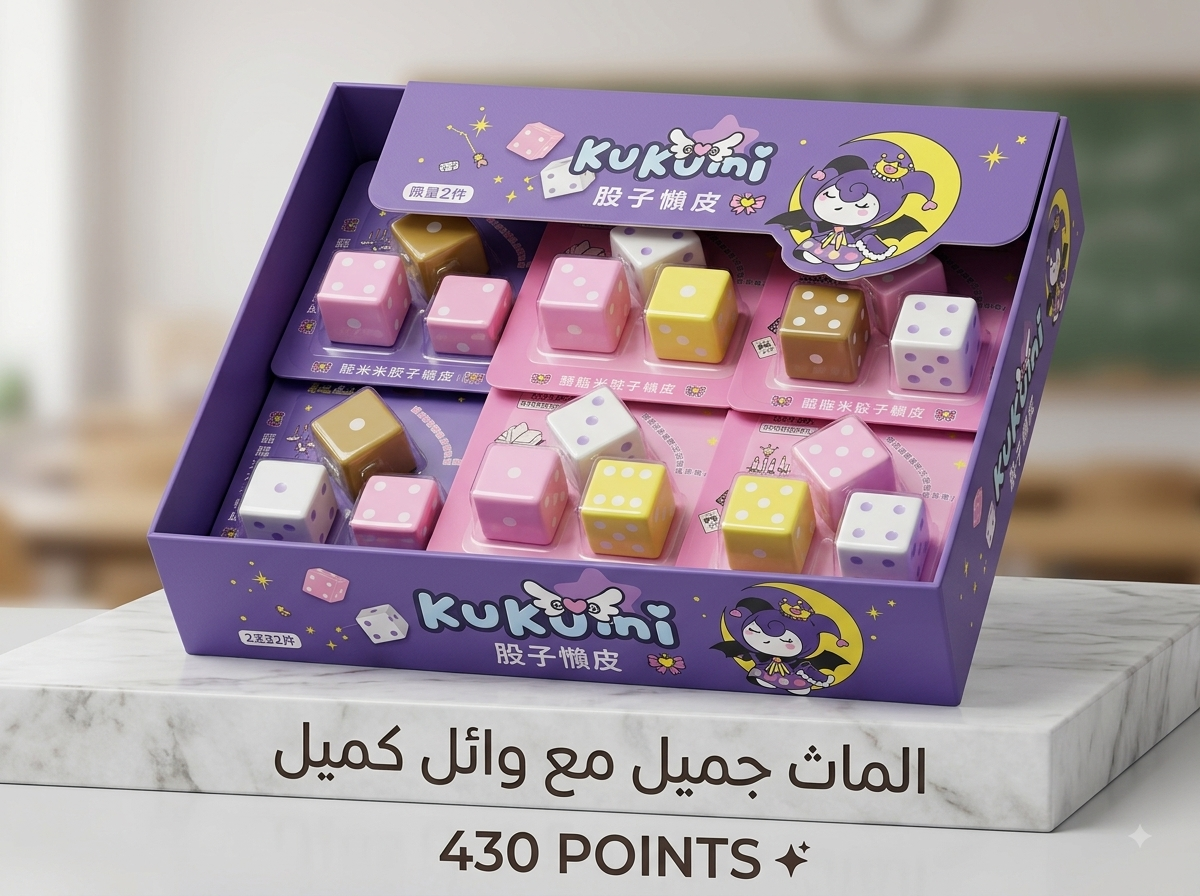 طقم استيكه علي شكل زهر