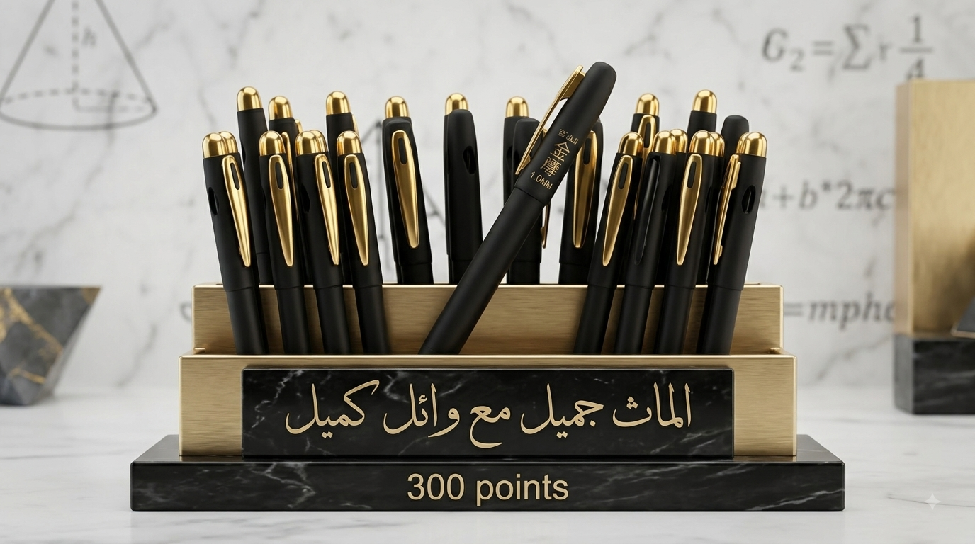 قلم جاف دهبي خط عريض