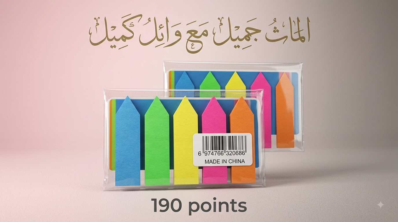 كيس فواصل صفحات اللوان